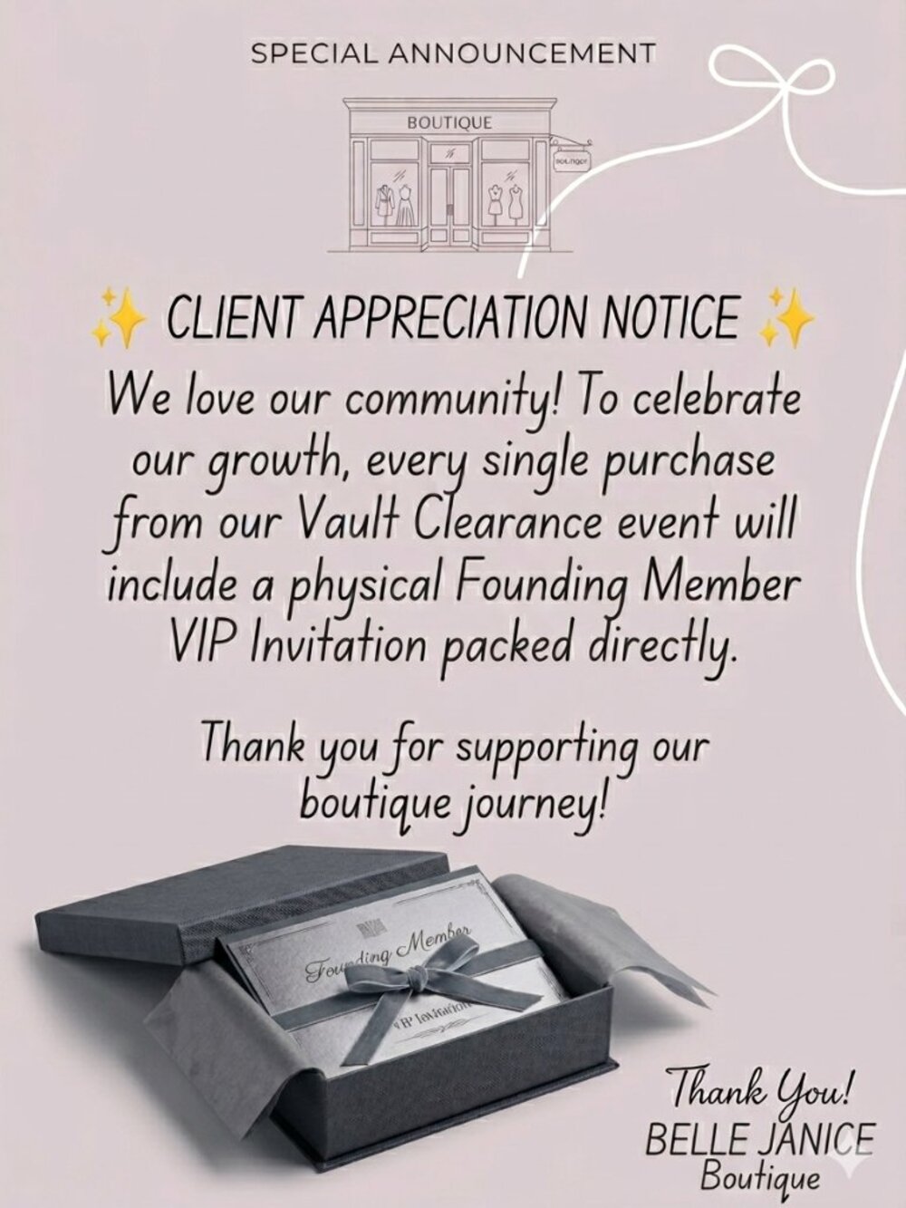 Vault Clearance Client Appreciation!